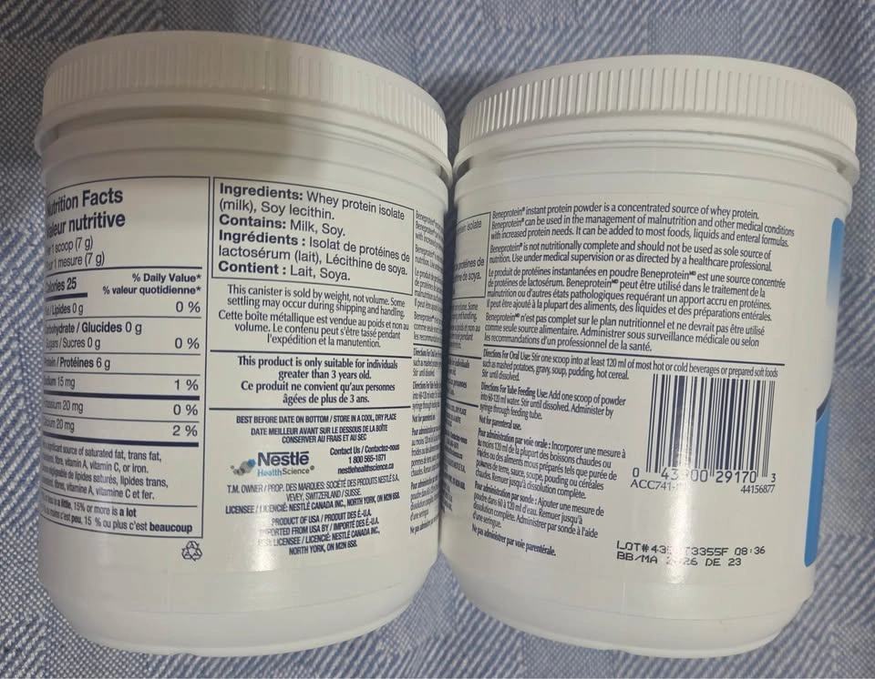 Nestle Beneprotein Powder-Unflavoured-New & Sealed x2 Tubs - photo 2