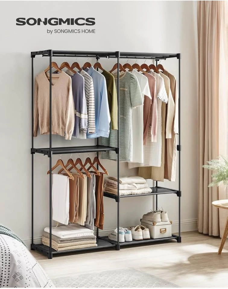 Portable Closet Organizer Clothes Rack with Shelves - photo 5