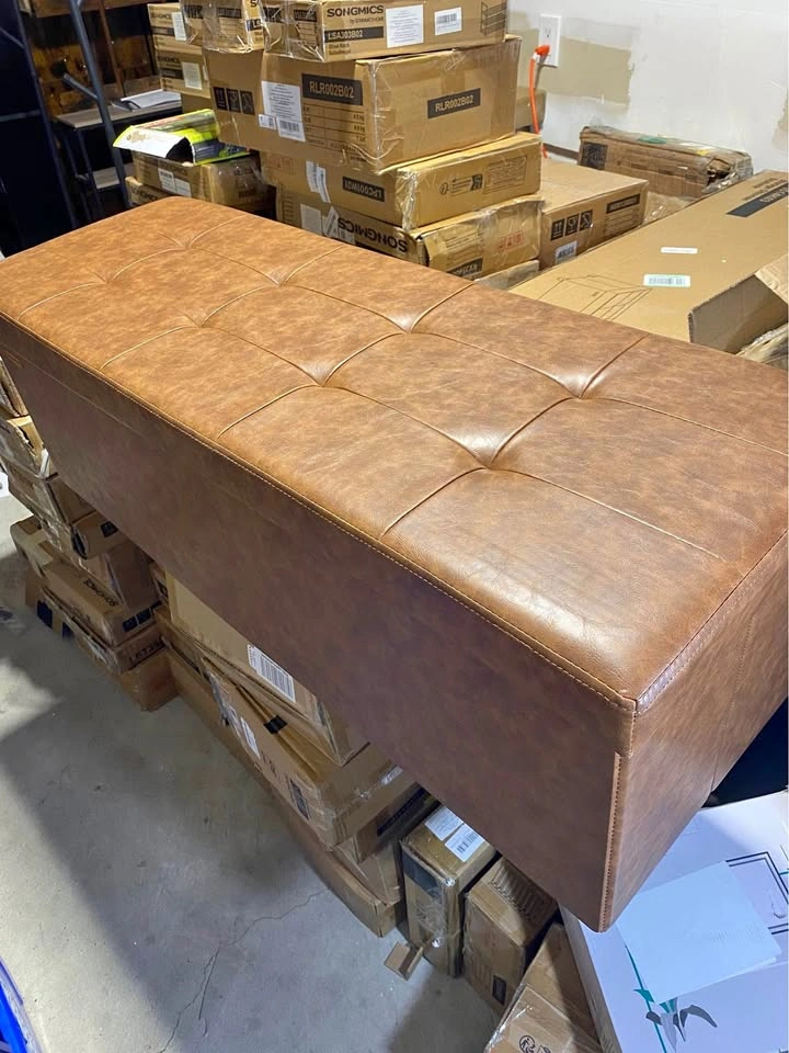 Brand New SONGMICS Storage Ottoman (Coffee Brown)
