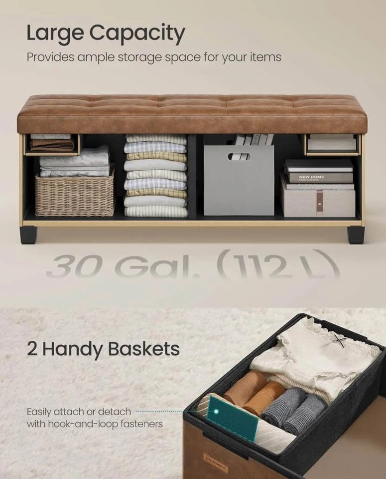 Brand New SONGMICS Storage Ottoman (Coffee Brown) - photo 4
