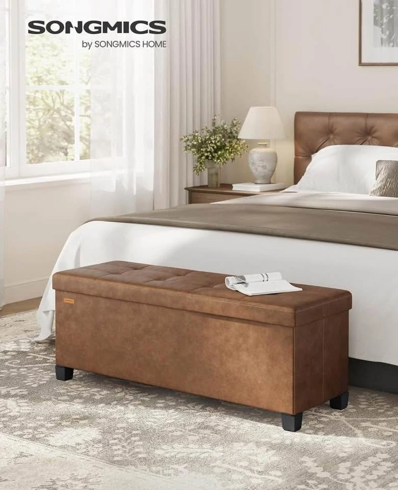 Brand New SONGMICS Storage Ottoman (Coffee Brown) - photo 5