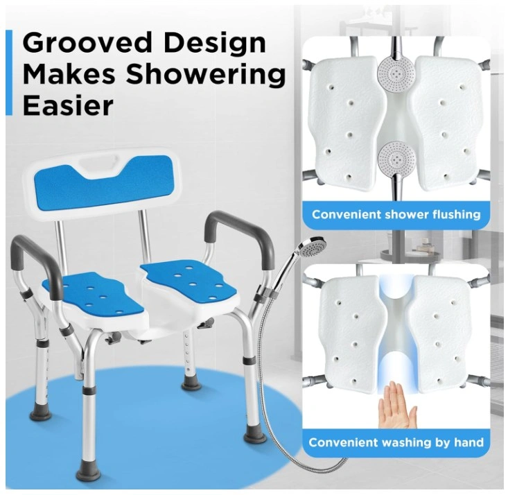 Heavy Duty Shower Chair with Arms & Back - U-Shaped - New (Open - photo 3