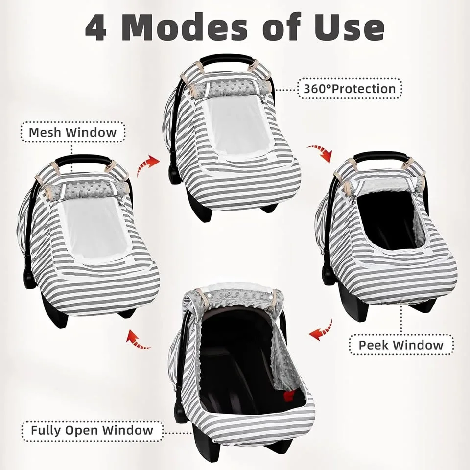 New~Winter Car Seat Cover, Univ Fit, Lined W/ Minky thumbnail