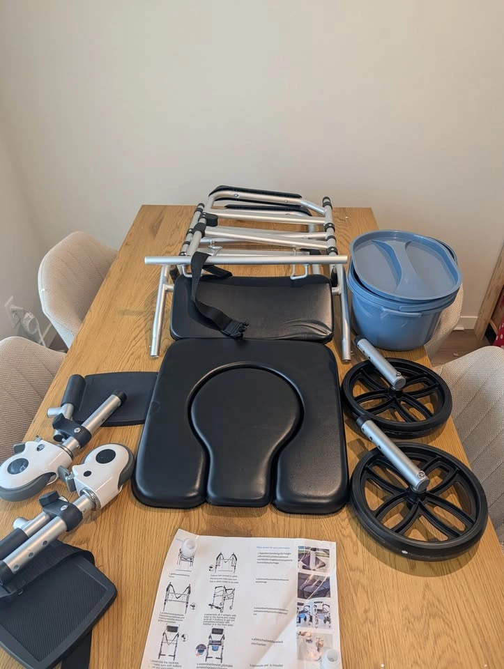 4-in-1 Rolling Shower Chair & Commode - photo 4