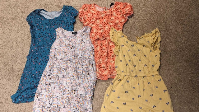 Summer dresses and rompers, size 7–8