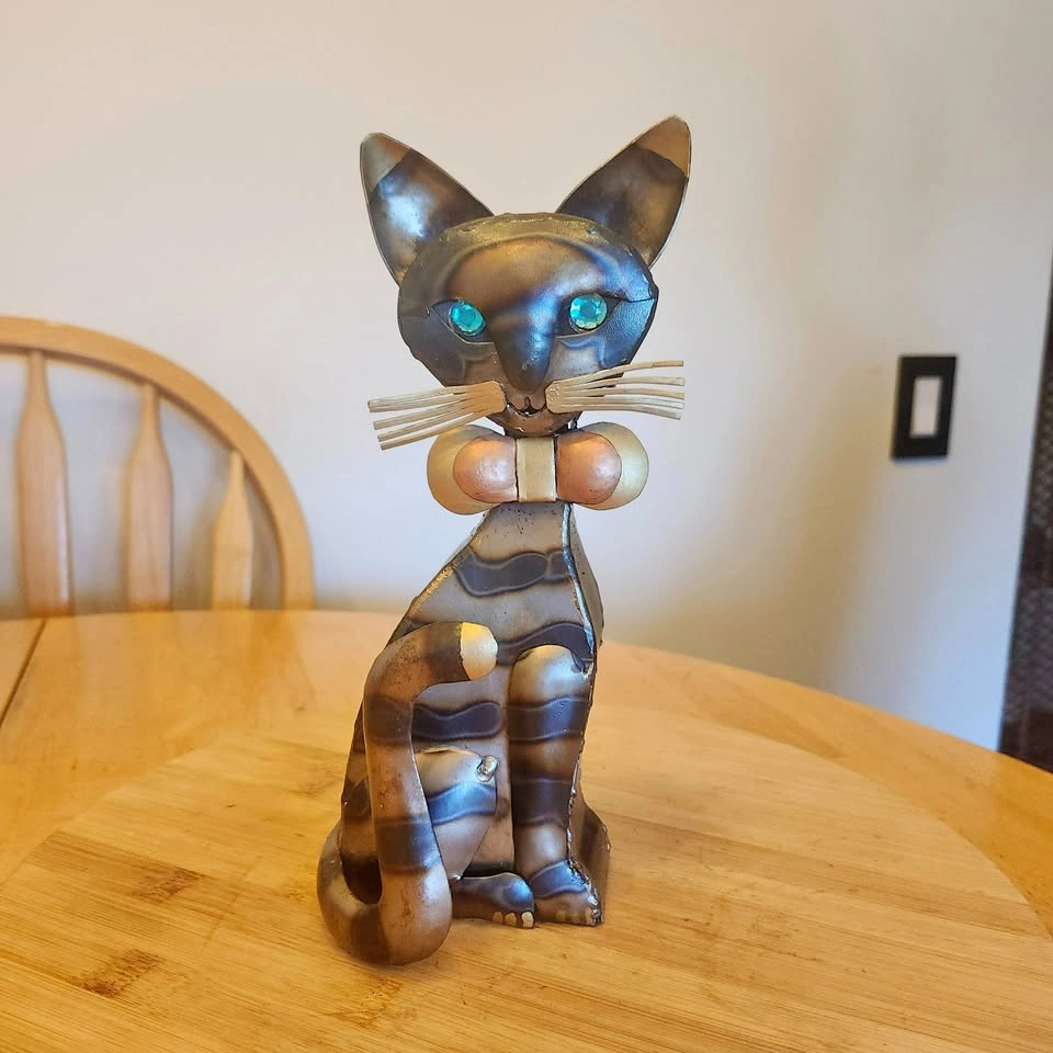 Weldon Metal Cat Sculpture