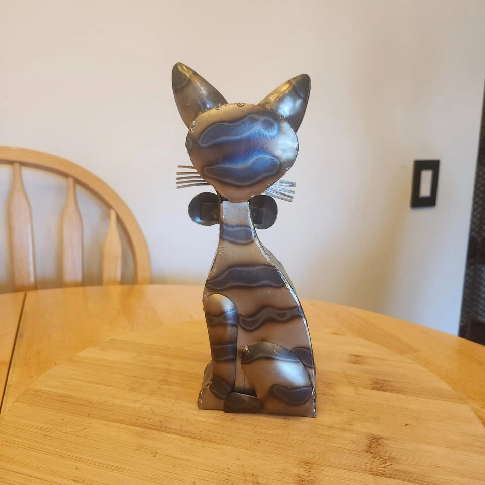 Weldon Metal Cat Sculpture - photo 3