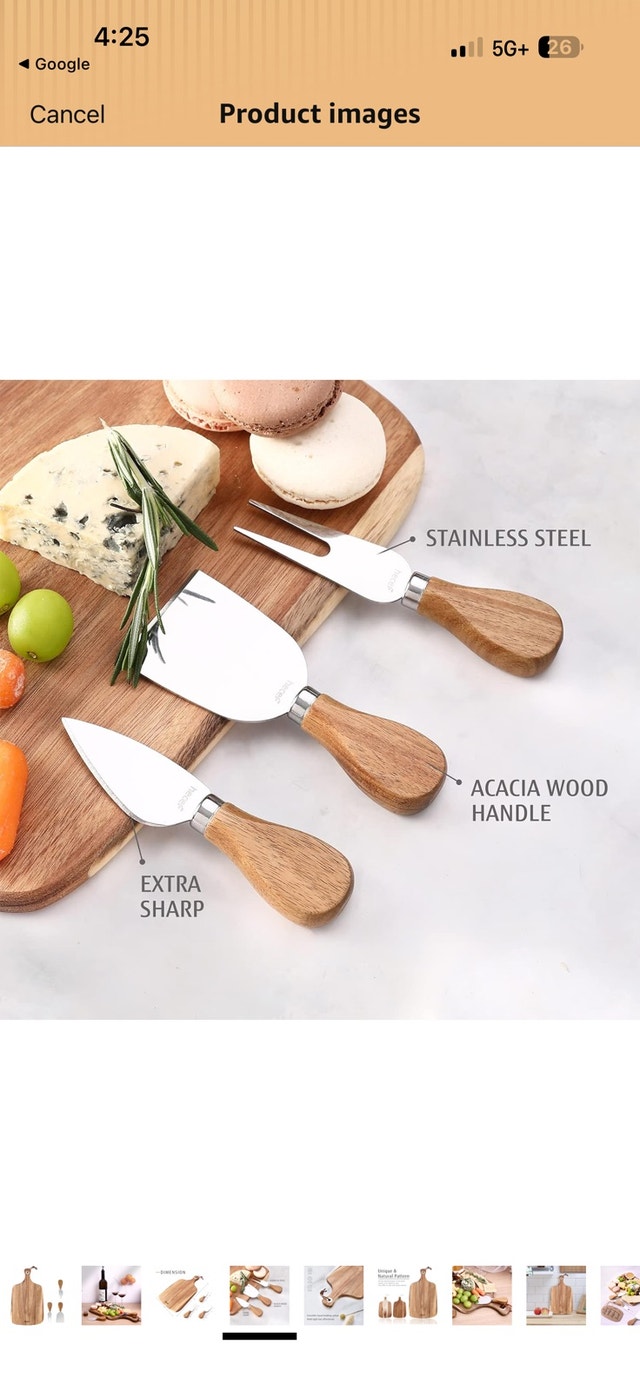 Hecef Cheese Board with Knives - photo 3