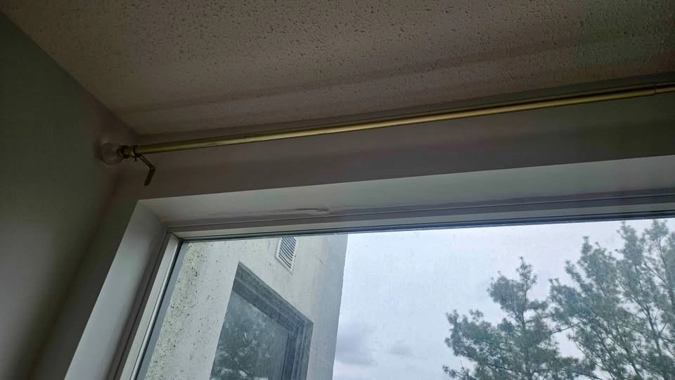 BULK DEAL: 8 Beige Panel Curtains + Golden Curtain Rod with Clea - photo 3