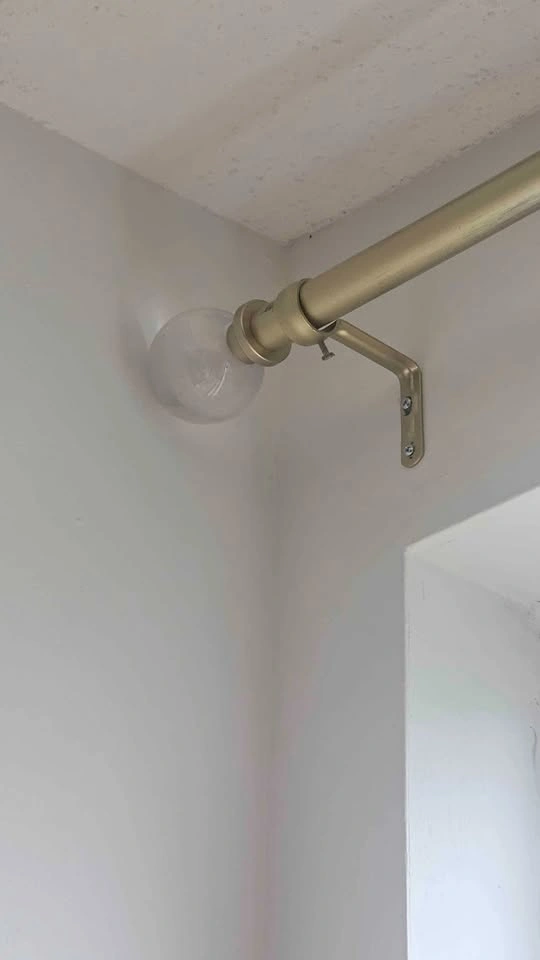 BULK DEAL: 8 Beige Panel Curtains + Golden Curtain Rod with Clea - photo 5