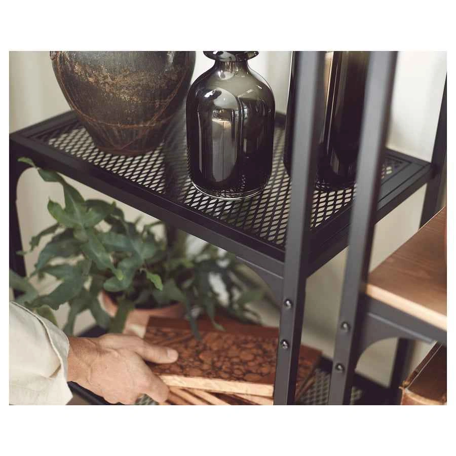IKEA FJÄLLBO Black Metal Shelf Unit – Industrial Bookcase / Stor - photo 3
