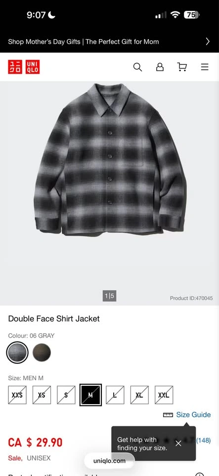 UNIQLO Double Face Shirt Jacket (M) - photo 3