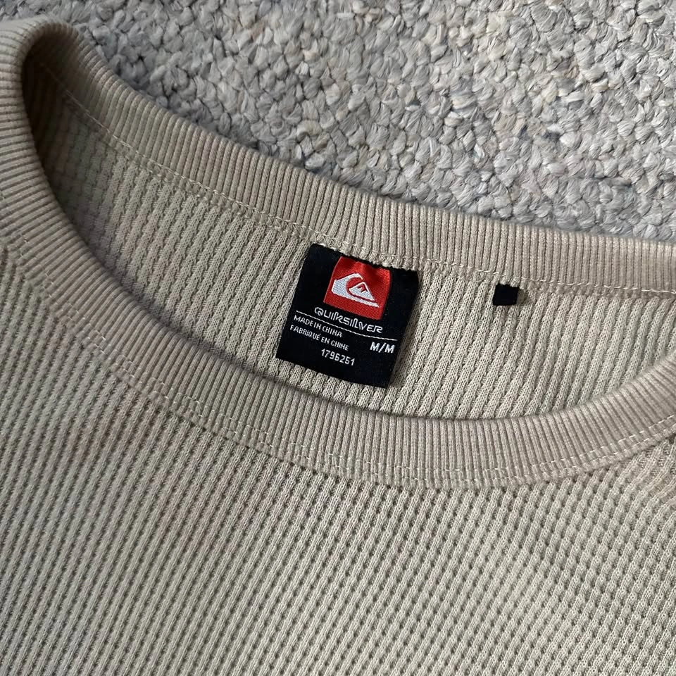 Quiksilver Beige Waffle Pullover (M) - photo 2