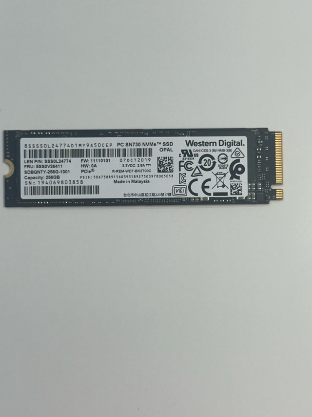 Western Digital Gen3 NVMe SSD