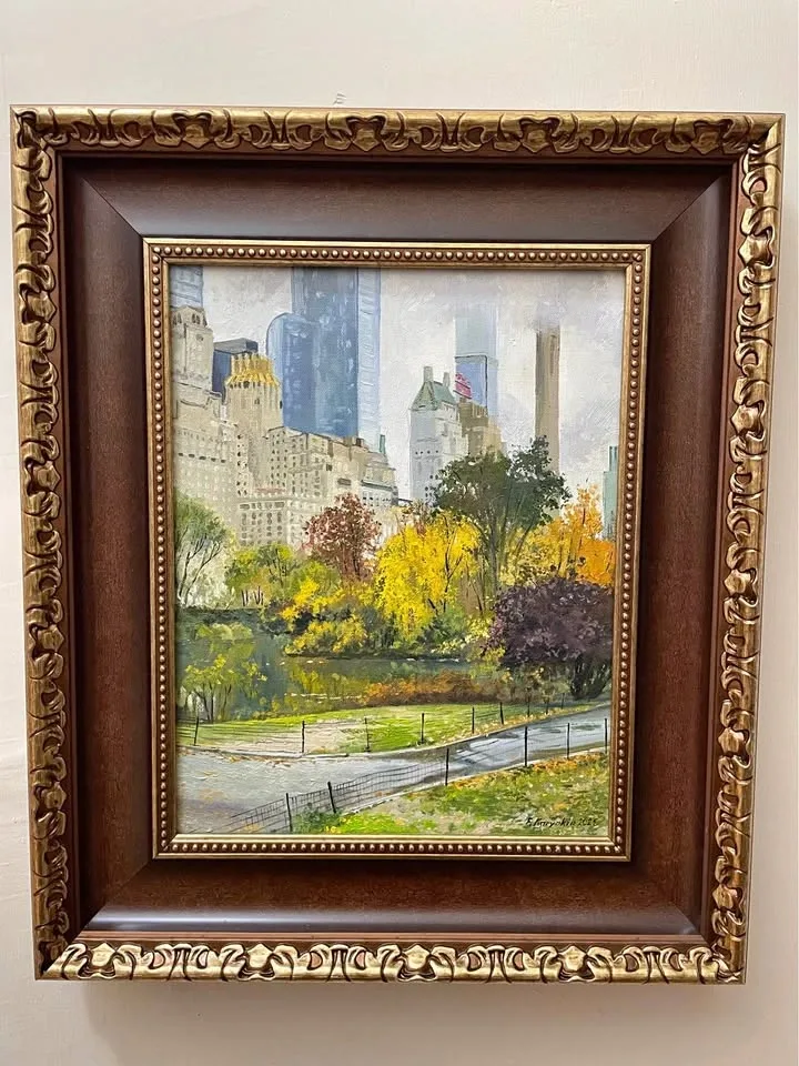 Oil painting by Fedor Karyakin: Golden Autumn in Central Park