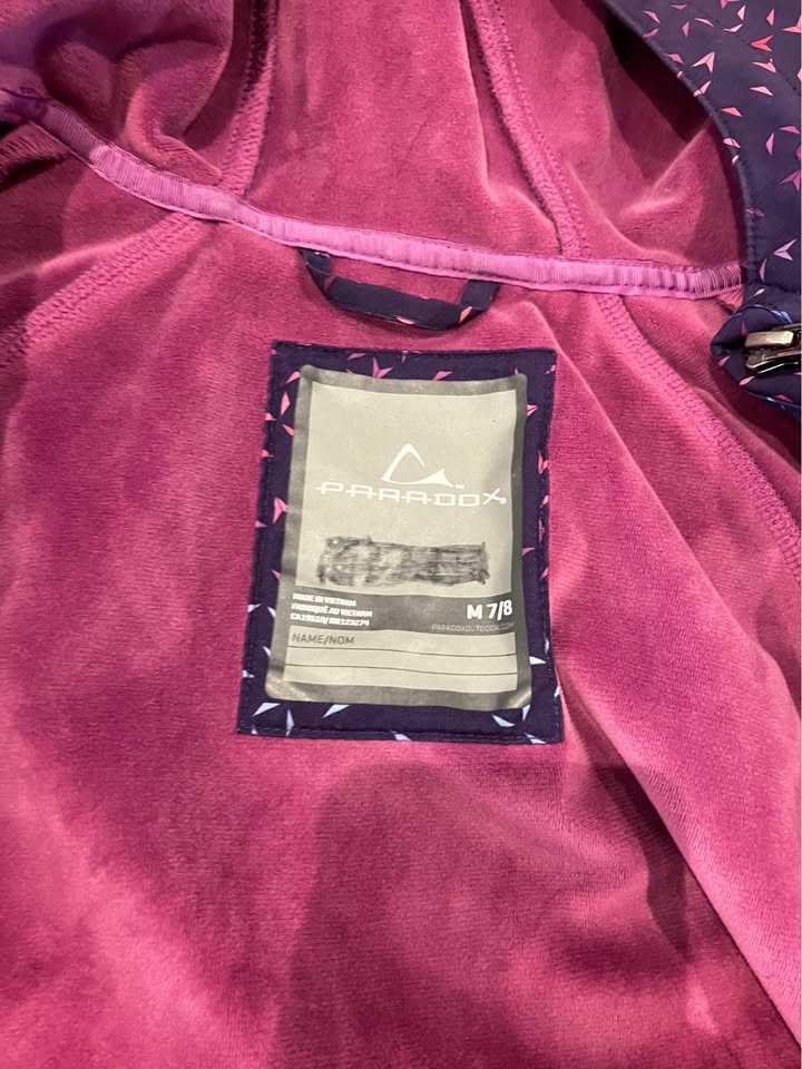 Paradox Girls' Size M/7/8 Purple Soft Shell Jacket - photo 2
