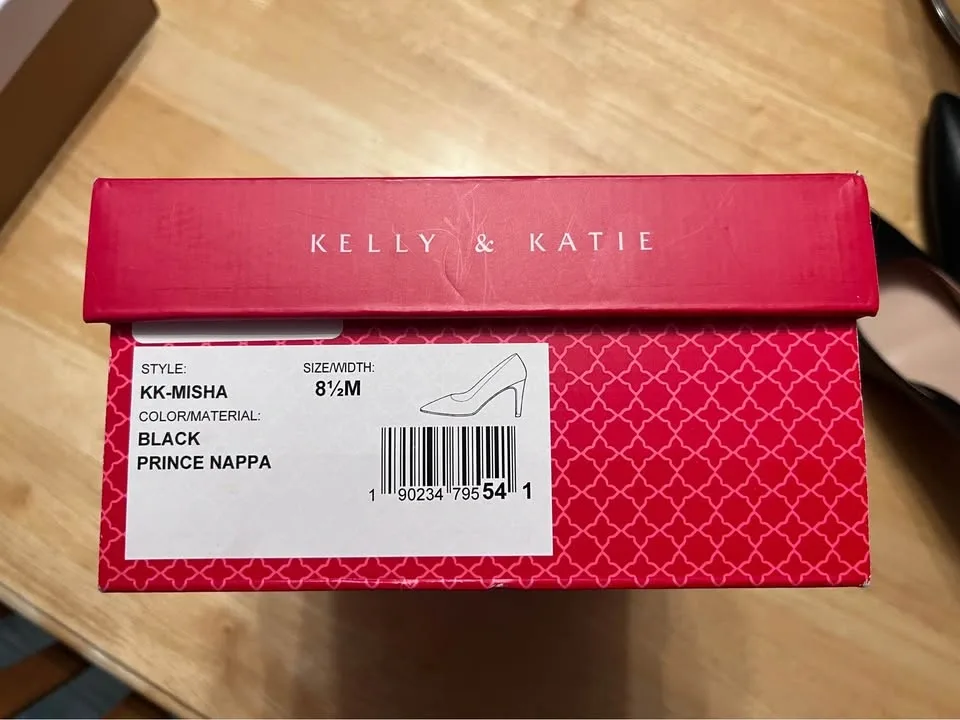 Kelly & Katie Black Leather 3" Heels - Size 8.5 - photo 3