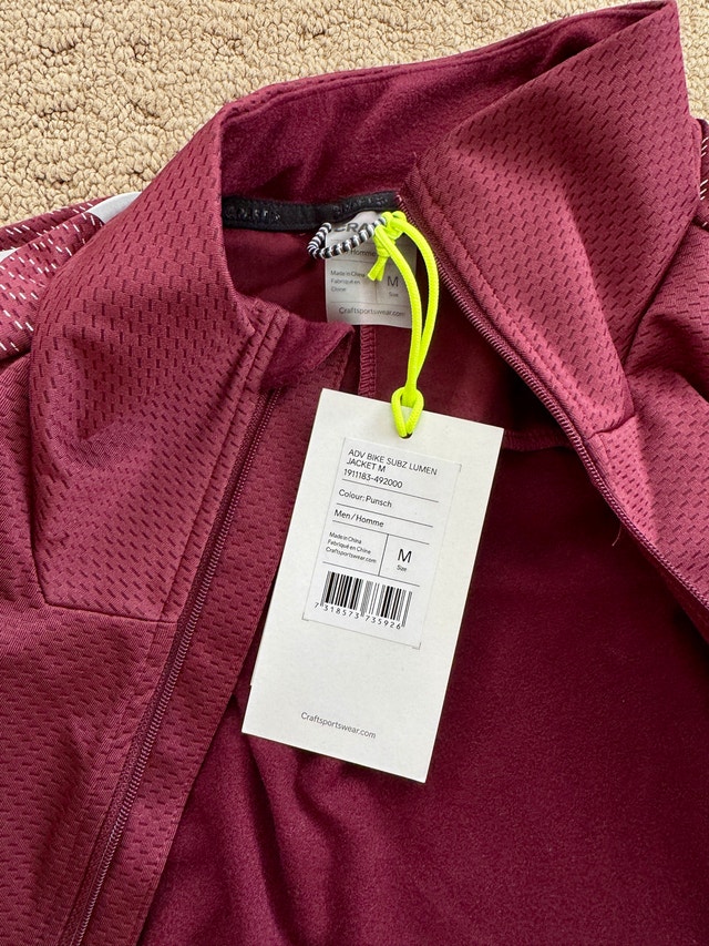 Craft ADV Bike Subz Lumen Jacket Men M - New w/ Tags - photo 3