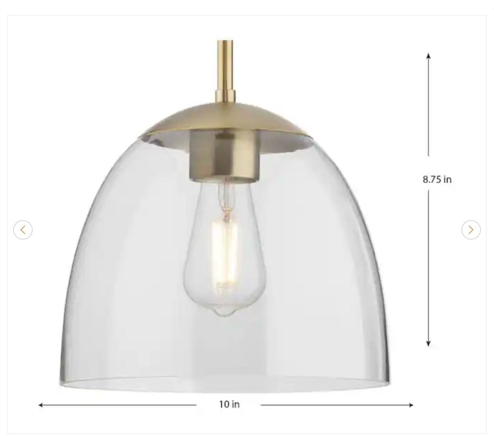 Progress Lighting Mini Pendant - Brushed Gold - photo 2