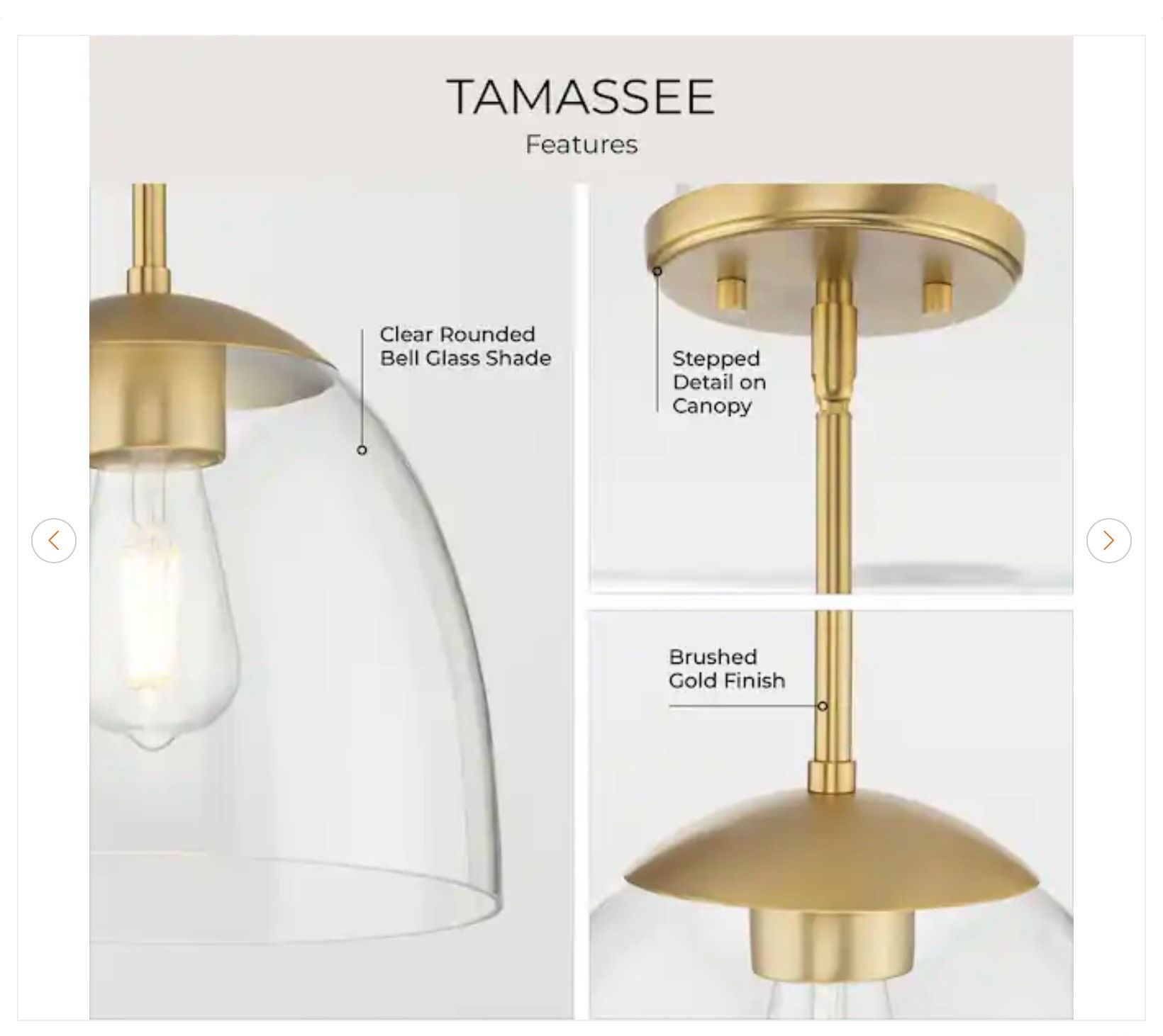 Progress Lighting Mini Pendant - Brushed Gold - photo 3