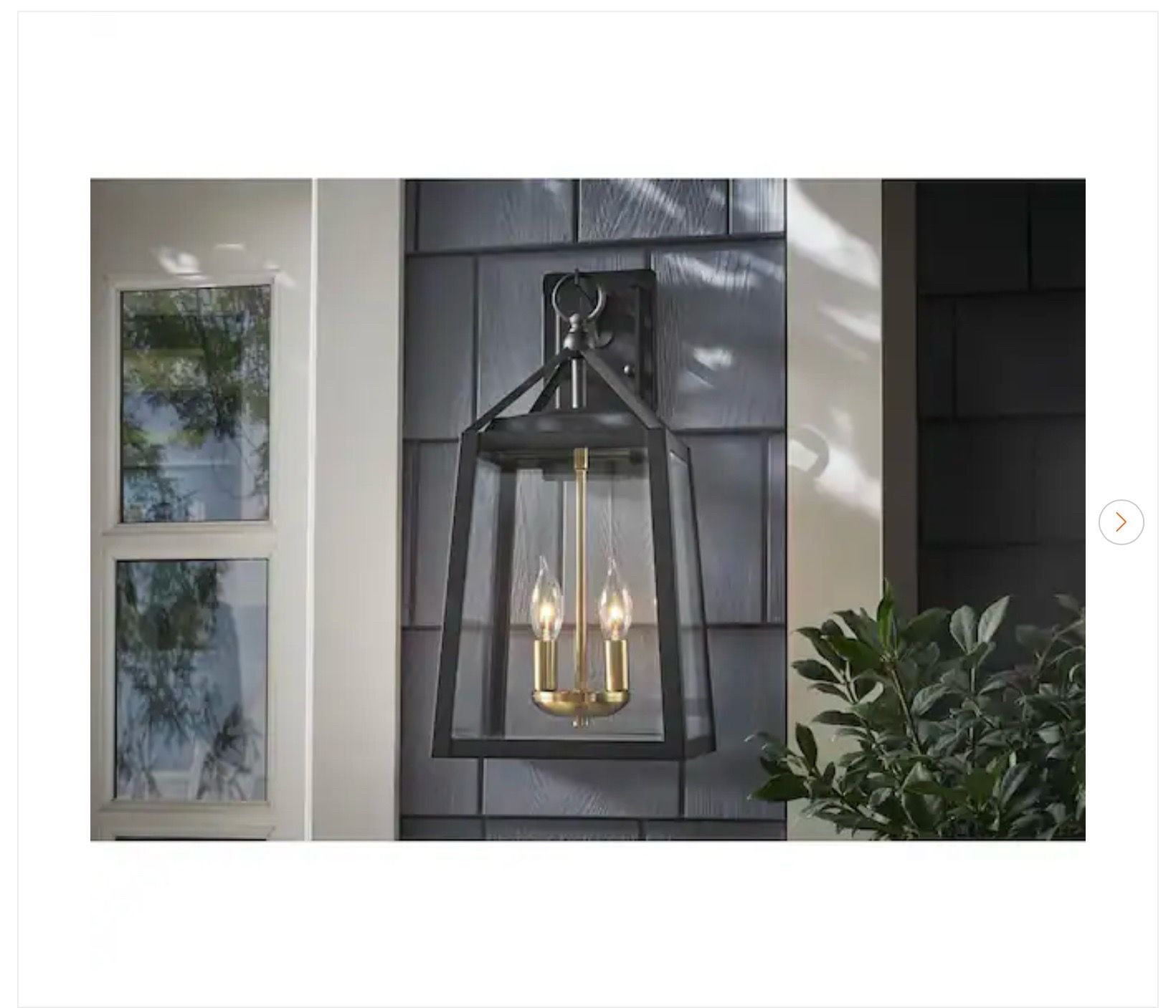 Home Decorators Collection Blakeley Outdoor Wall Light - Black/B