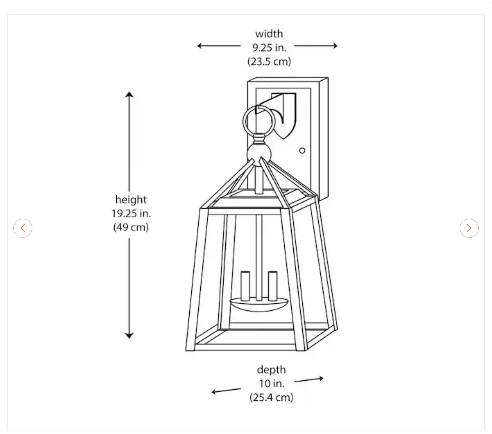 Home Decorators Collection Blakeley Outdoor Wall Light - Black/B - photo 3