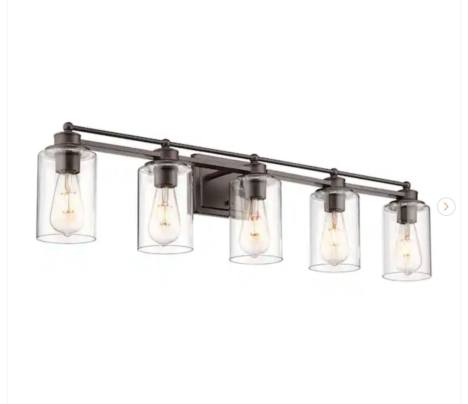 Farmhouse 37.4 in. 5-Light Bronze Vanity Light