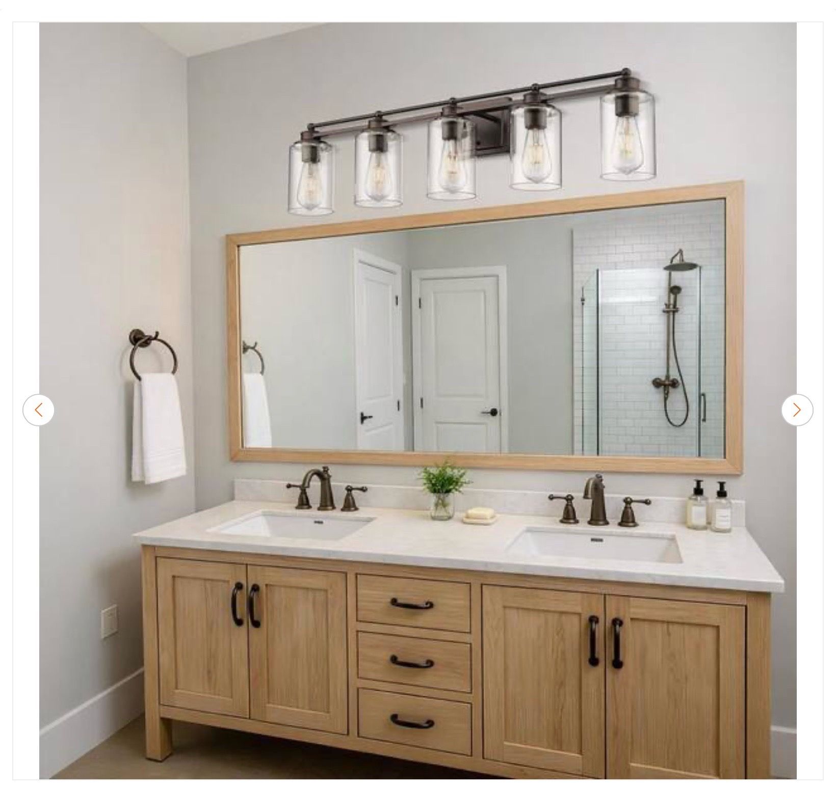 Farmhouse 37.4 in. 5-Light Bronze Vanity Light - photo 3