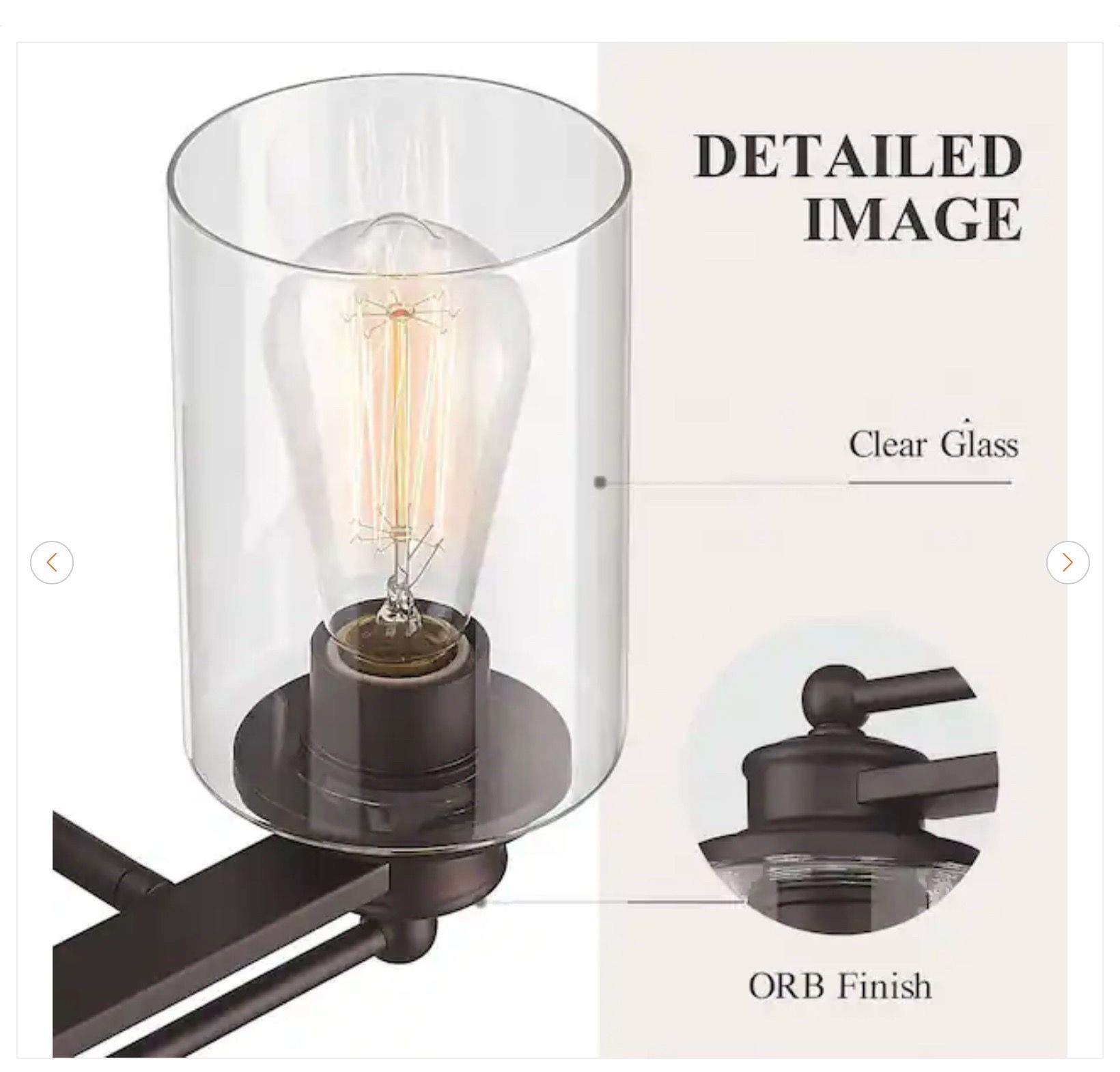 Farmhouse 37.4 in. 5-Light Bronze Vanity Light - photo 4
