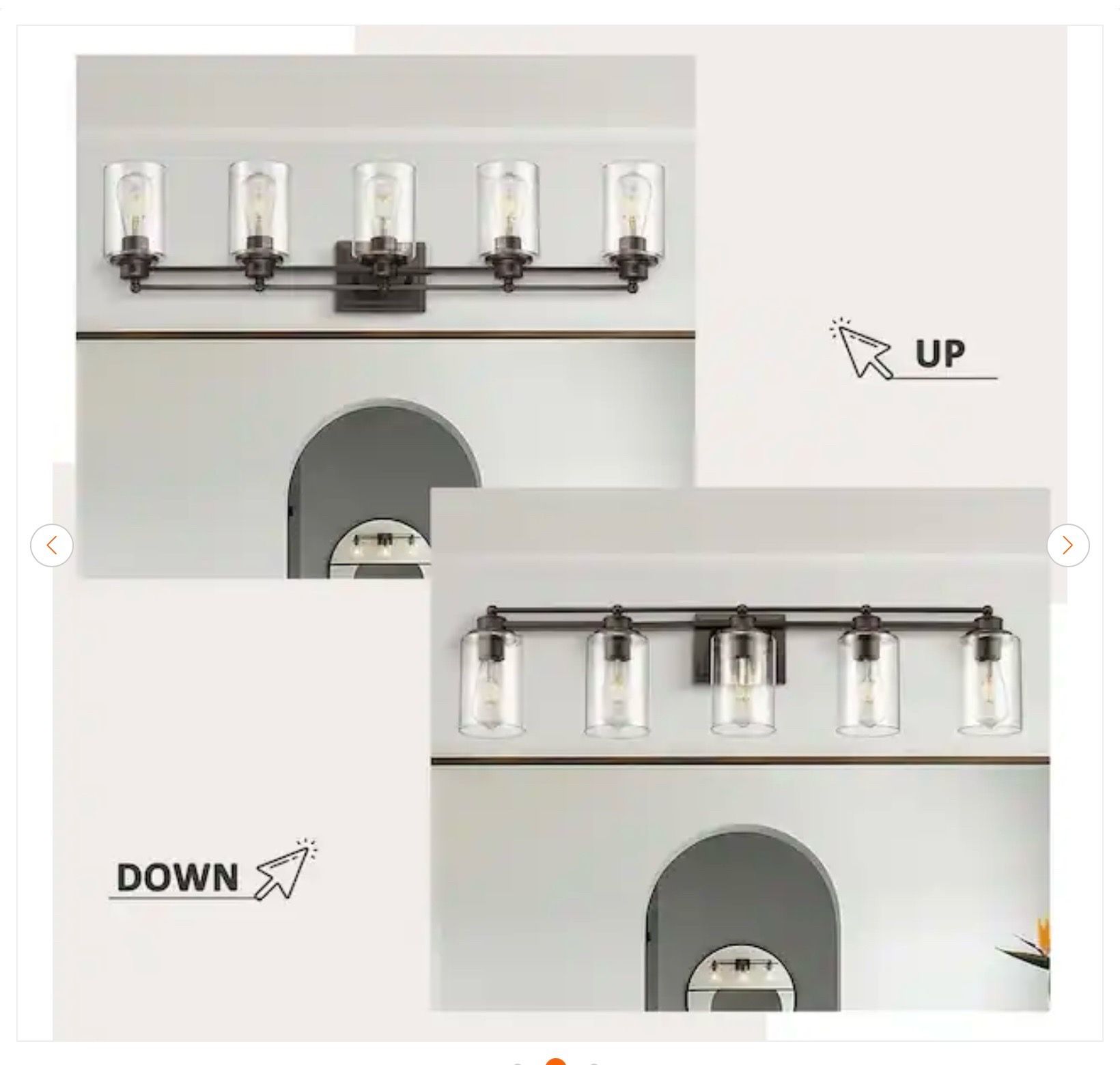 Farmhouse 37.4 in. 5-Light Bronze Vanity Light - photo 5