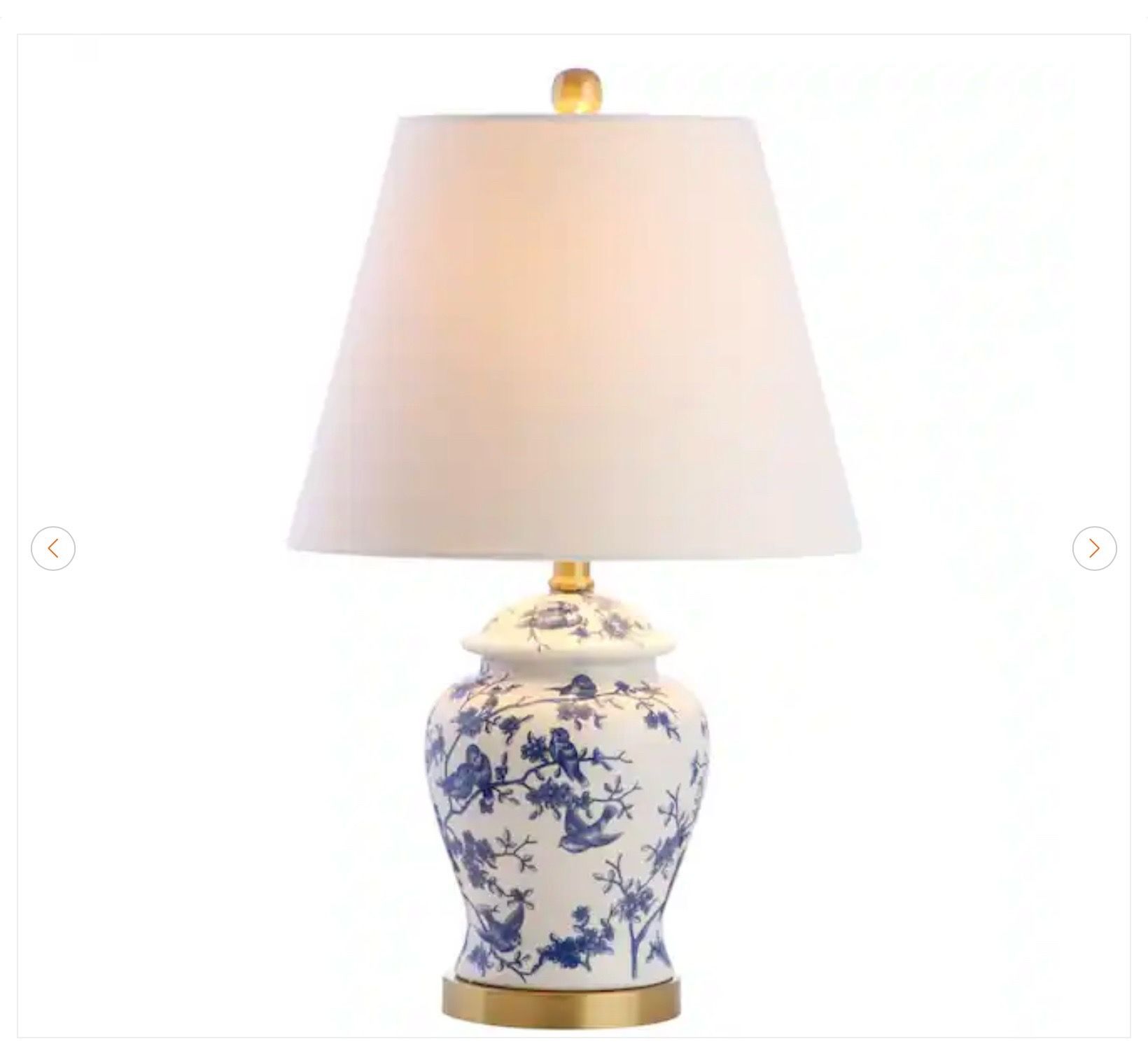 JONATHAN Y Penelope 22 in. Blue/White Chinoiserie Table Lamp - N - photo 2