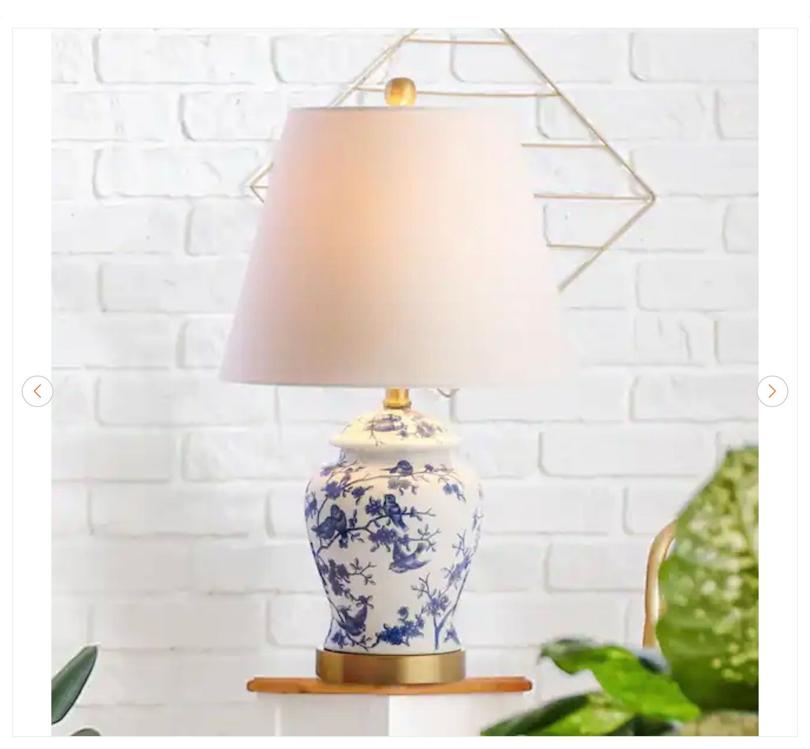 JONATHAN Y Penelope 22 in. Blue/White Chinoiserie Table Lamp - N - photo 3