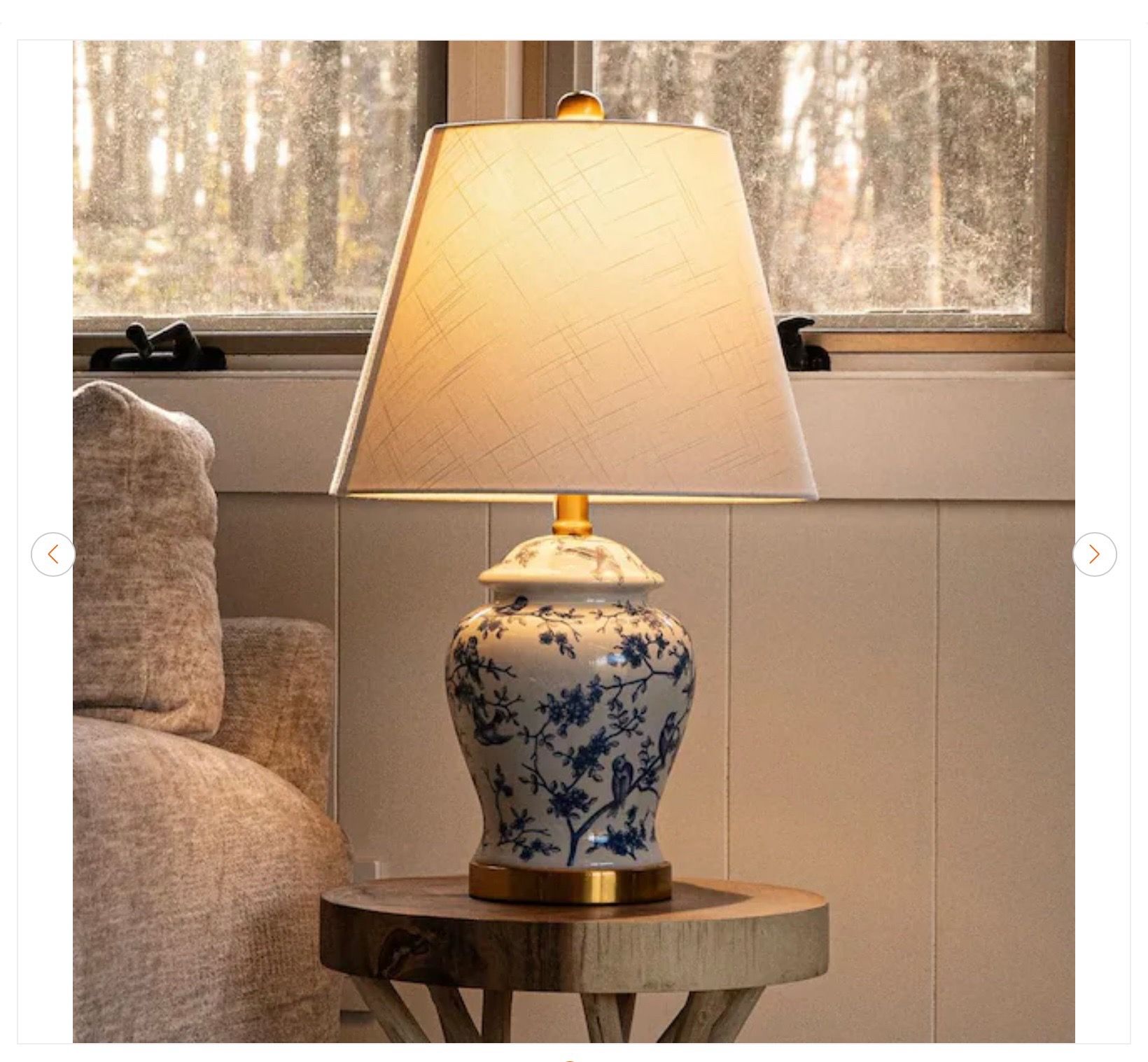 JONATHAN Y Penelope 22 in. Blue/White Chinoiserie Table Lamp - N - photo 5