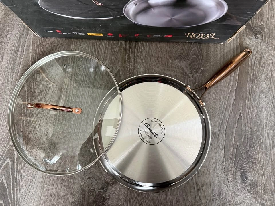 Good Deal New- 12 Inch Tri-Ply Stainless Steel Frying Pan with L - photo 3