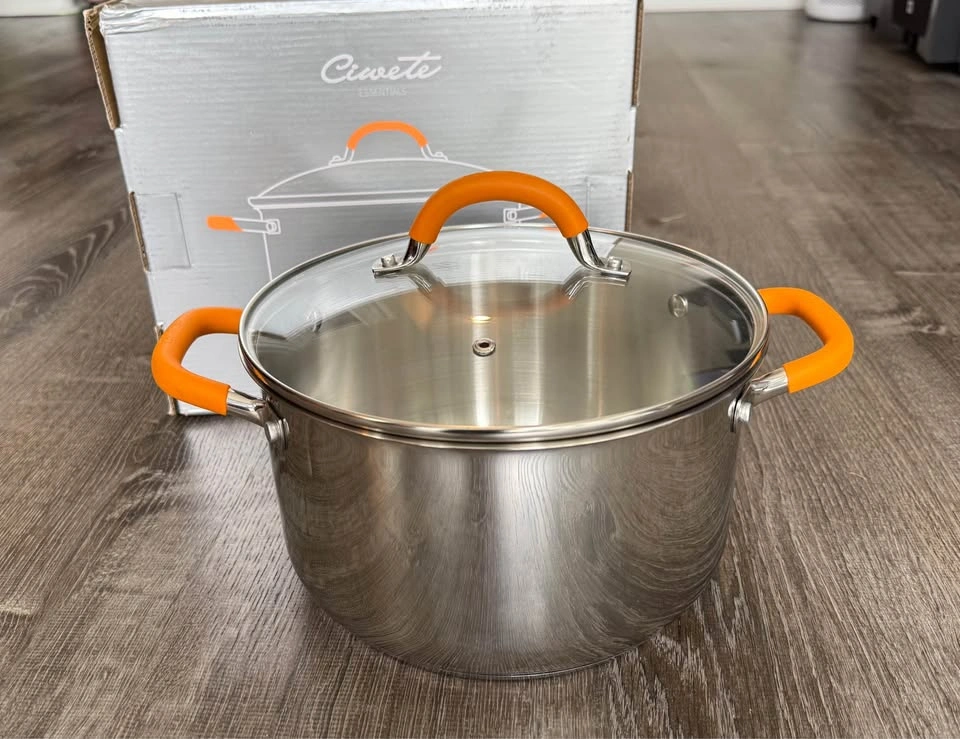 New-5.2 Quart Stainless Steel Stock Pot Soup Pot with - photo 4
