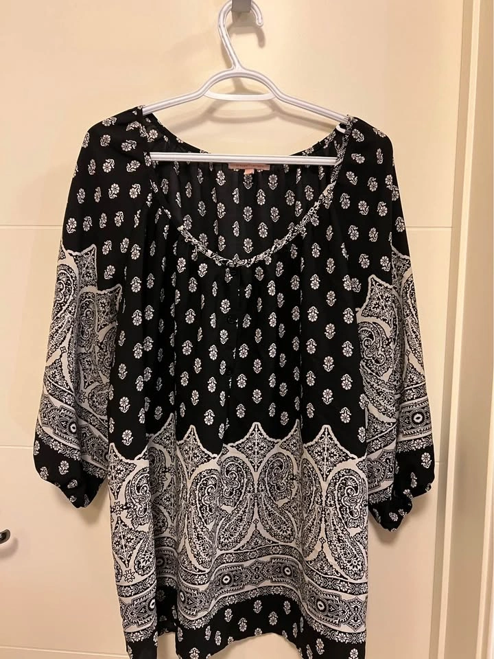 Women's Gibson Latimer Paisley Tunic Top XL - photo 2