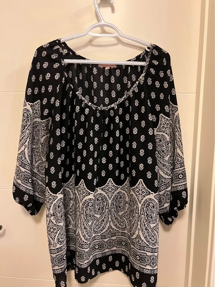 Women's Gibson Latimer Paisley Tunic Top XL - photo 3