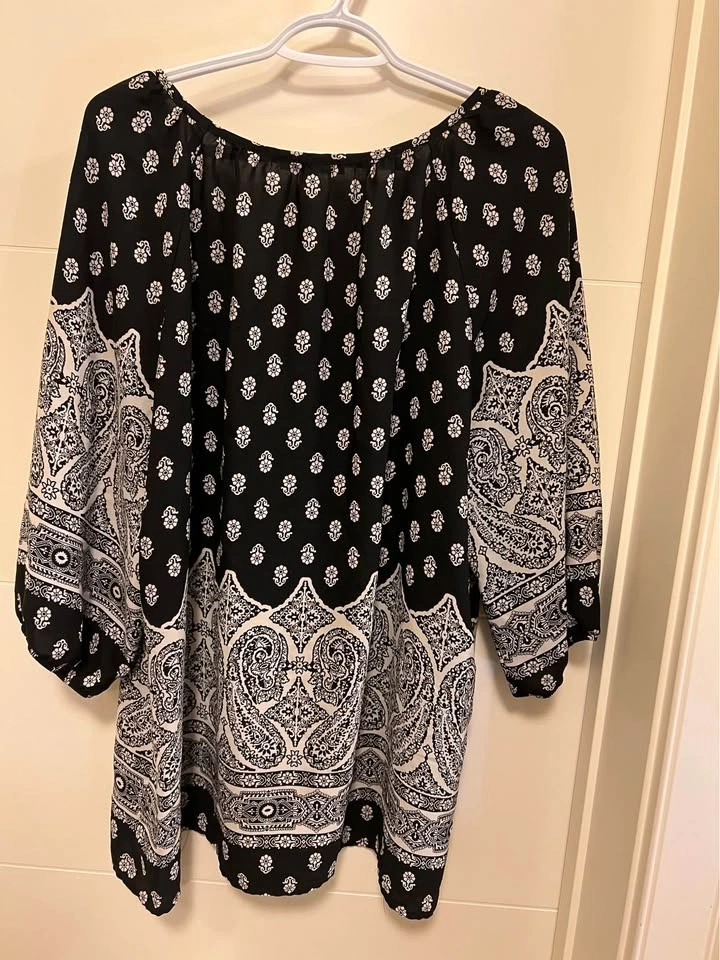 Women's Gibson Latimer Paisley Tunic Top XL - photo 4