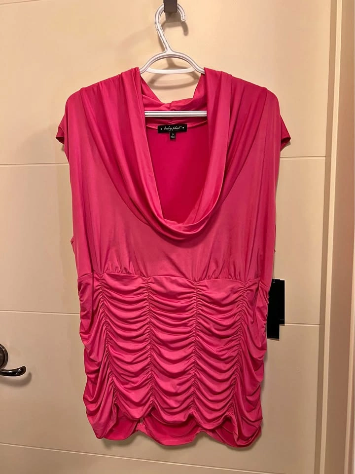 Baby Phat Hot Pink Cowl Neck Top Size 3X