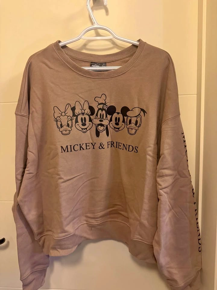 Disney Mickey Mouse & Friends Tan Crewneck Sweatshirt XL