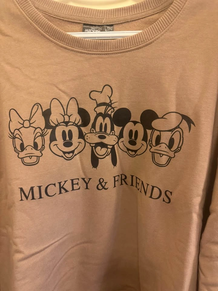 Disney Mickey Mouse & Friends Tan Crewneck Sweatshirt XL - photo 2