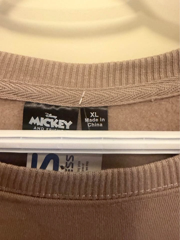 Disney Mickey Mouse & Friends Tan Crewneck Sweatshirt XL - photo 4
