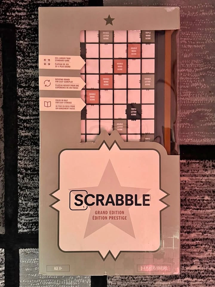 Scrabble Grand Edition Large Rotating Board Game