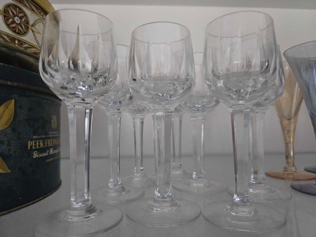Set of 8 Crystal Dessert Wine Glasses
