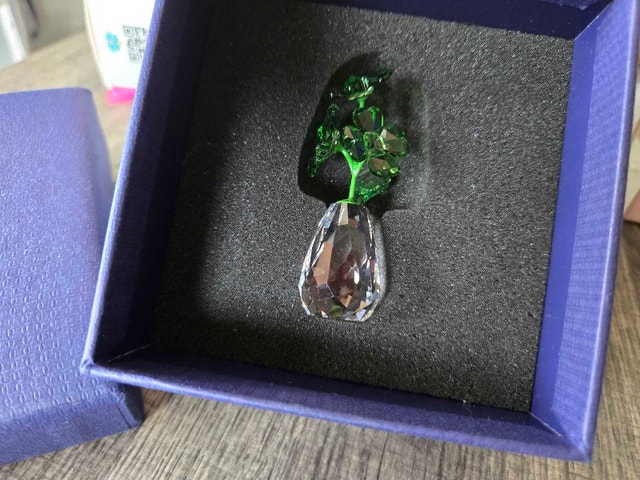 Swarovski Crystal Plant in Clear Vase Figurine