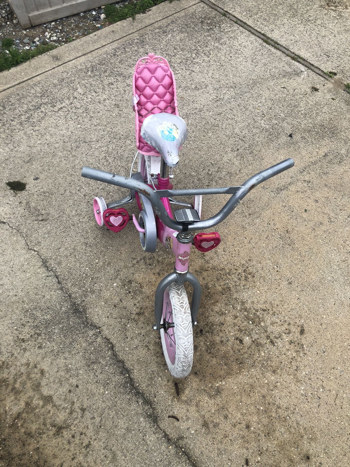 Huffy Princess Pink 12" Toddler Girl Bike with Training Wheels & - photo 2