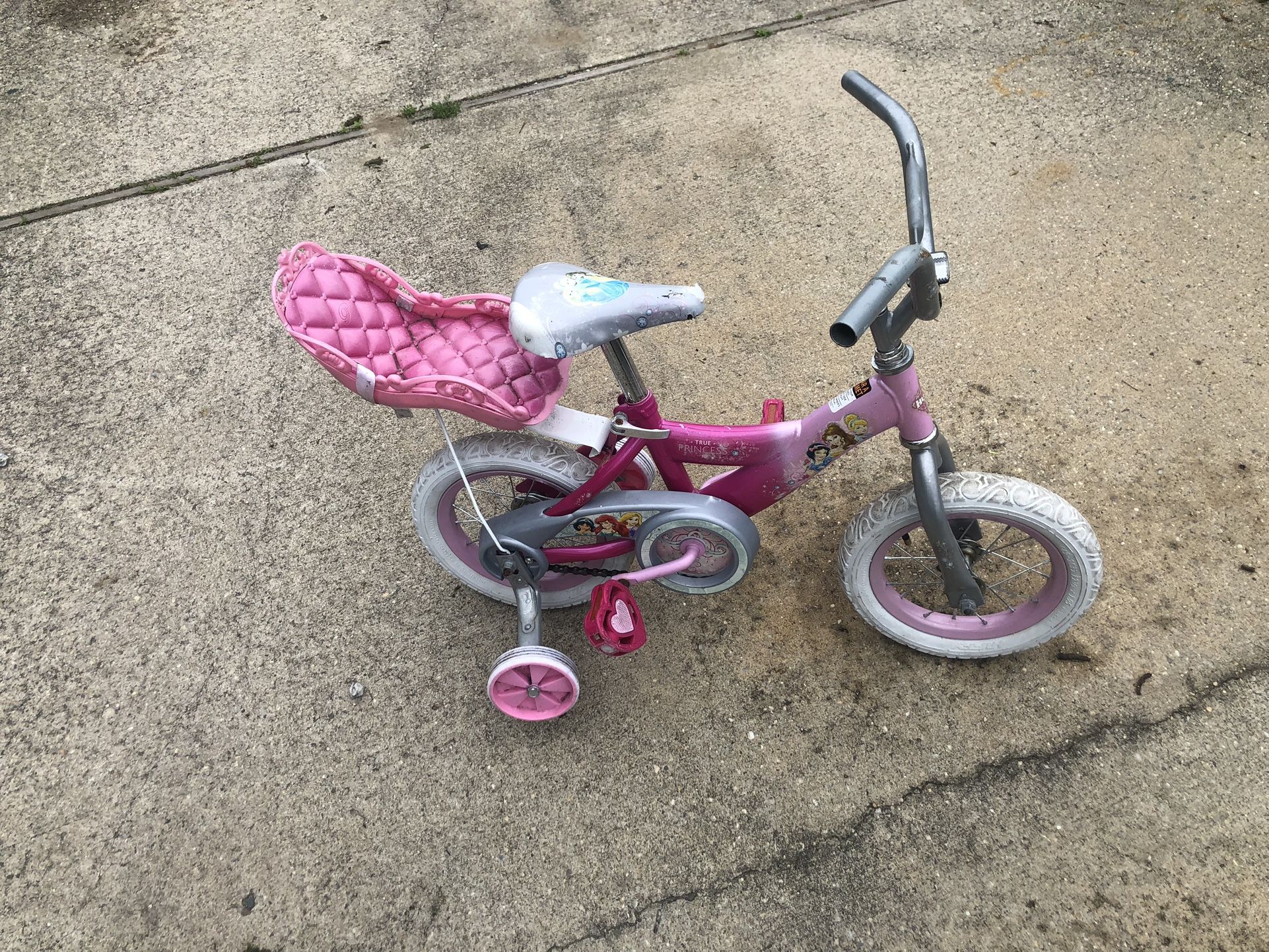 Huffy Princess Pink 12" Toddler Girl Bike with Training Wheels & - photo 3