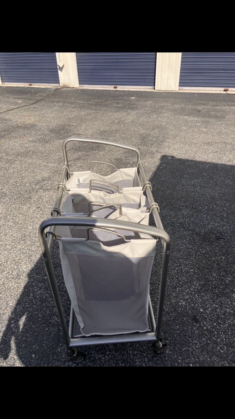 3 Bag Laundry Sorter Cart - photo 2