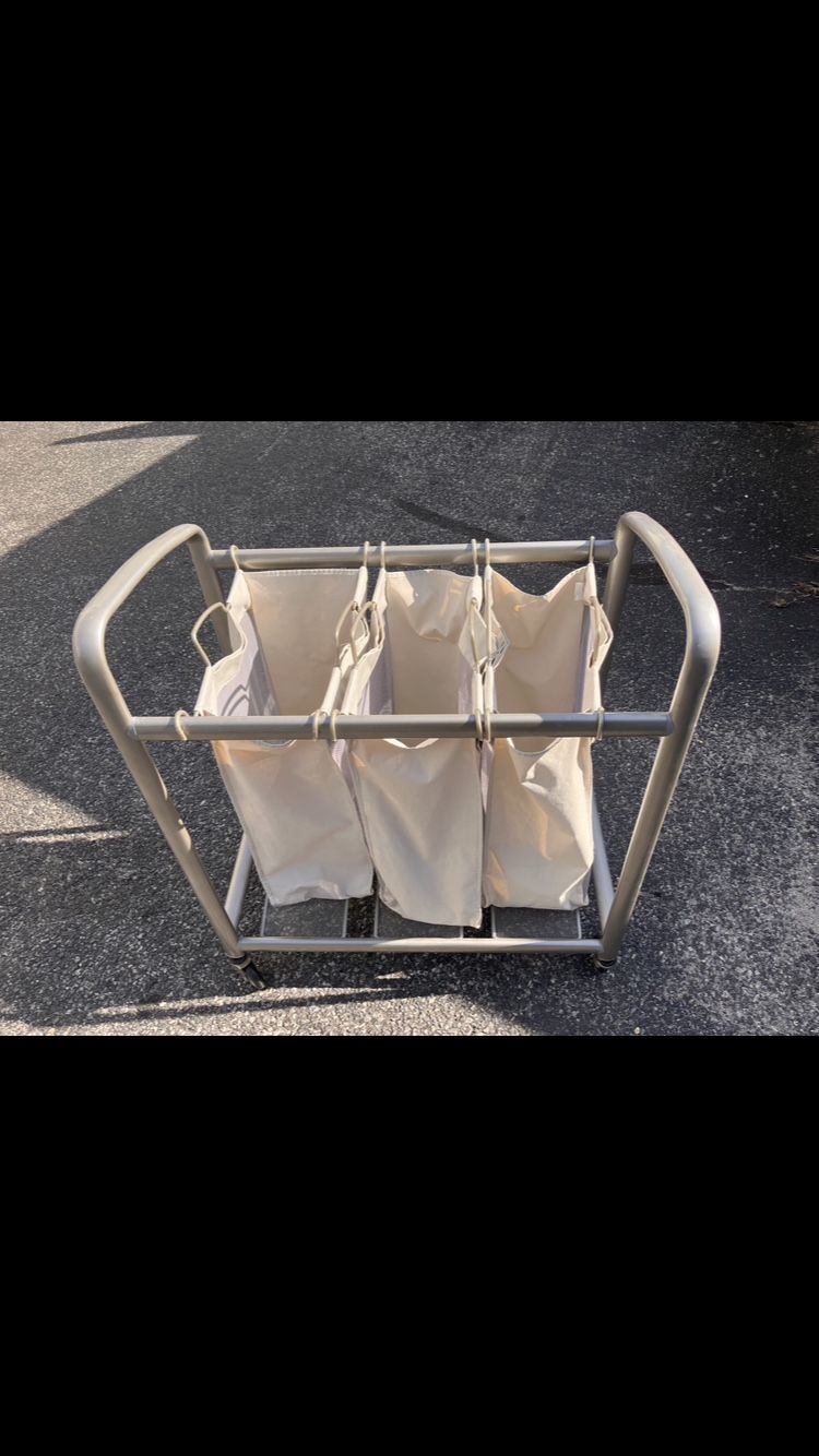 3 Bag Laundry Sorter Cart - photo 3