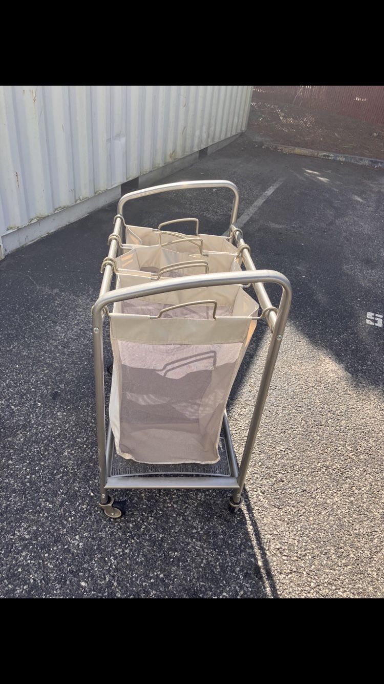 3 Bag Laundry Sorter Cart - photo 4